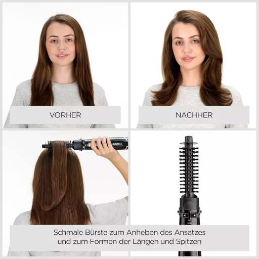 BaByliss AS200E Forgó Meleg Levegős Hajkefe Ionos 1000W 4 Fej Fekete