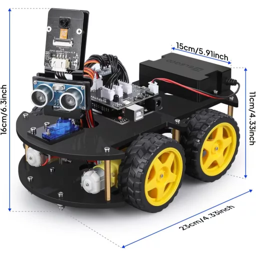 ELEGOO Smart Robot Car Kit V3.0 UNO okosautó szett szenzorral és appvezérléssel