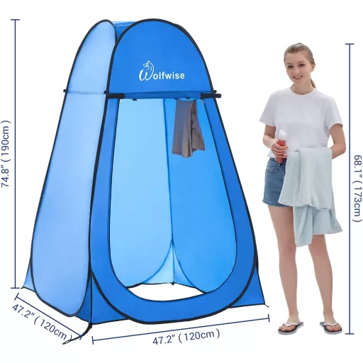 WolfWise Pop-Up Zuhany- és Öltözőtáska Kemping Sátor 2kg Vízálló UV Védelem
