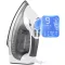 BEAUTURAL 2400W Gőzvasaló Kerámia Talppal 340ml Tartály 9 Gőzfokozat LCD Kijelző - White-grey