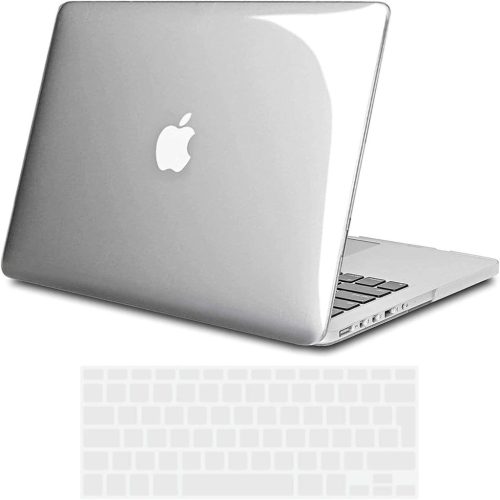 Husă de protecție TECOOL ultra-subțire, transparentă, pentru MacBook Pro 15" Retina + Folie de protecție pentru tastatură EU.