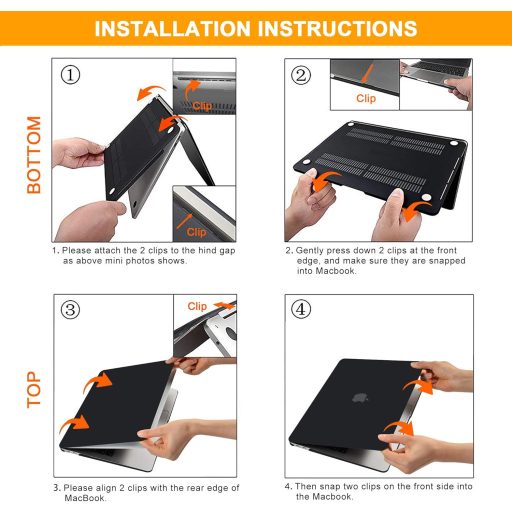 Husă de protecție rigidă TECOOL pentru MacBook Pro 15" 2016-2019, cu Touch Bar, transparentă