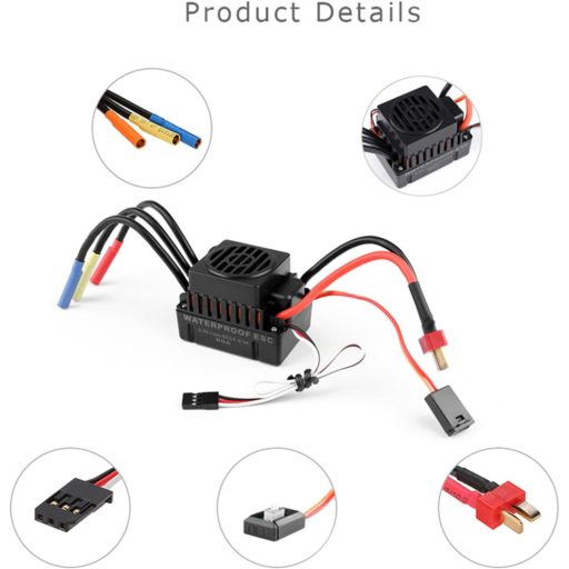 GoolRC 3650 3900KV Vízálló Brushless Motor 60A ESC Szett 1/10 RC Autóhoz
