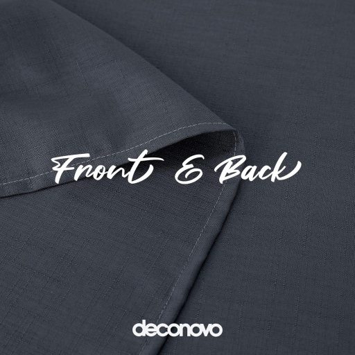 Deconovo Față de masă impermeabilă - Gri închis, dreptunghiulară, textilă, pentru bucătărie, sufragerie - Durabilă, lavabilă - Disponibilă în mai multe dimensiuni