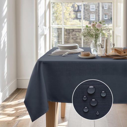 Deconovo Vodootporni Stolnjak - Tamnosivi Pravokutni Tekstilni Stolnjak za Kuhinju, Blagovaonicu - Izdržljiv, Periv - Dostupan u Više Veličina