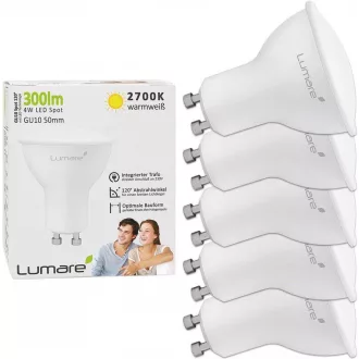   Lumare GU10 LED Spot 4W, topla bijela, 5 kom - energetski učinkovita zamjena za 35W