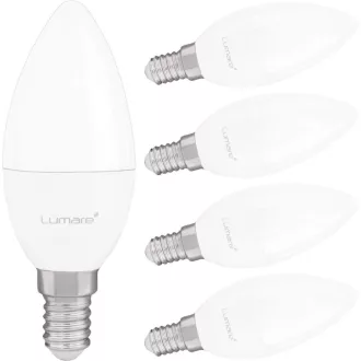   Lumaro E14 LED Gyertyaizzó 5W - Meleg Fehér, 410lm, 40W Ekvivalens