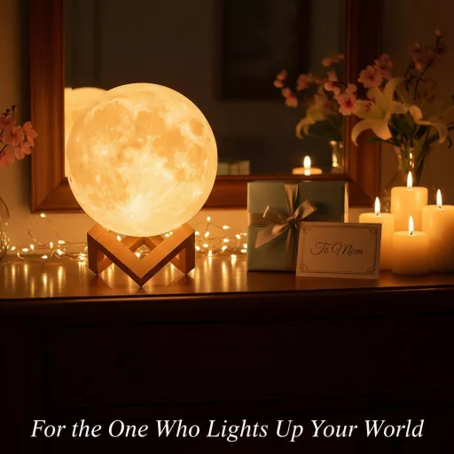 Mydethun Hold Lámpa USB Töltéses Érintésvezérlés Meleg Hideg Fehér Fény