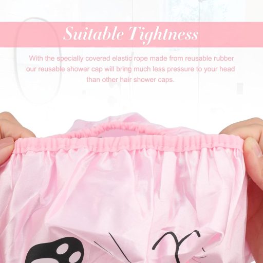 G2PLUS 2 buc. Pelerină de baie pentru copii, impermeabilă, cu imprimeu animat, roz și gri, cu bonetă de duș