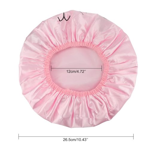 G2PLUS 2db Gyerek Fürdőkabát Vízálló Rajzfilm Mintás Zuhanysapka Pink és Szürke