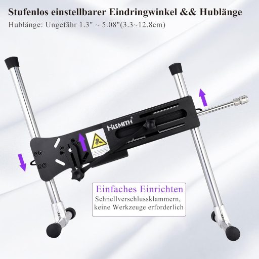 HISMITH Premium sex machine cu dildo cu fir, pentru adulți, aparat intim.