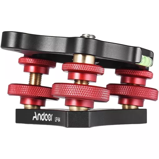 Andoer Tripod Leveling Base Alumínium Szintezővel Canon Nikon Sony DSLR Kamerához