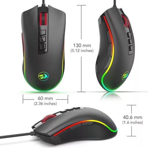 Redragon M711 COBRA Gaming Egér 16.8M RGB Háttérvilágítás 10000 DPI