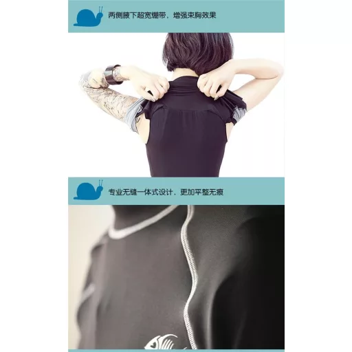 BaronHong női fürdőruha szett, M-es méret, cipzáras felső és úszónadrág gyorsan száradó