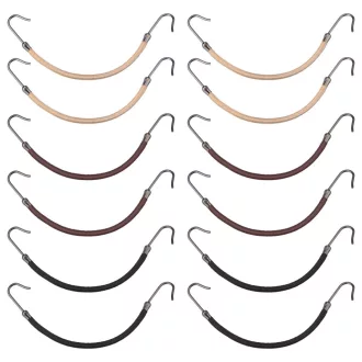   Hotop Set 15 Elastice de păr spirală - Negru, Maro și Blond - Inele elastice pentru coadă de cal