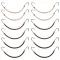 Hotop Set 15 Elastice de păr spirală - Negru, Maro și Blond - Inele elastice pentru coadă de cal
