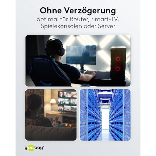 Cablu Ethernet ecranat Goobay CAT6 S-FTP 30m, conectori RJ-45 placați cu aur