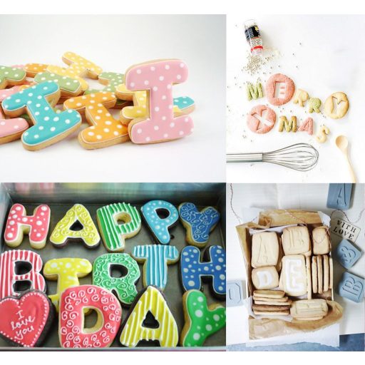 ilauke 41 részes Betű és Szám Sütemény Forma Készlet Fondant Díszítéshez