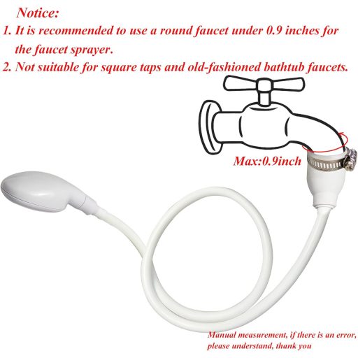 U-BCOO Ručna glava tuša za kućne ljubimce s gumenim mlaznicama, prijenosni raspršivač šampona, glava za kupanje