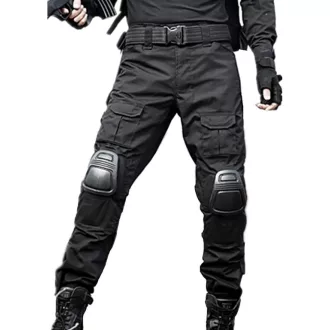   JOYASUS Paintball Taktikai Nadrág Térdrögzítővel és Többszörös Zsebekkel, L-es méret
