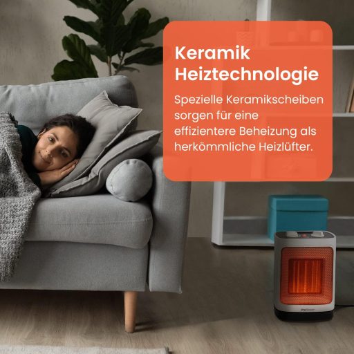 Pro Breeze 2000W Kerámia Ventilátoros Fűtőtest Automatikus Lengéssel Fehér