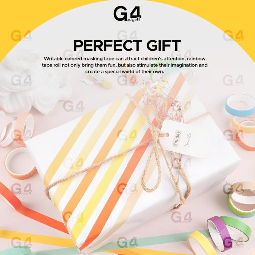 G4GADGET 10x Szivárvány Washi Dekoratív Ragasztó Szalag Szett