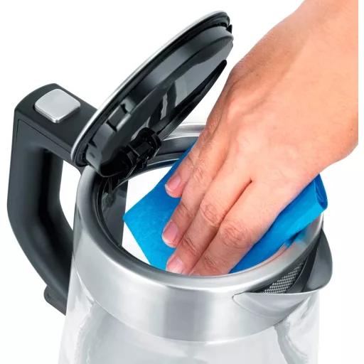 Severin WK 3468 üveg vízforraló fekete rozsdamentes acél