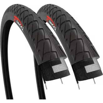   Fincci 26 x 2,10 Slick Kerékpárgumi - Városi, Országúti és MTB Kerékpárokhoz, Félsima Mintázattal, 54-559 ETRTO, Fekete Gumi, 40 PSI