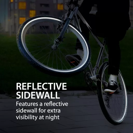 Anvelopă bicicletă Fincci 26 x 2,10 Slick - Pentru biciclete de oraș, șosea și MTB, cu profil semi-slick, 54-559 ETRTO, cauciuc negru, 40 PSI