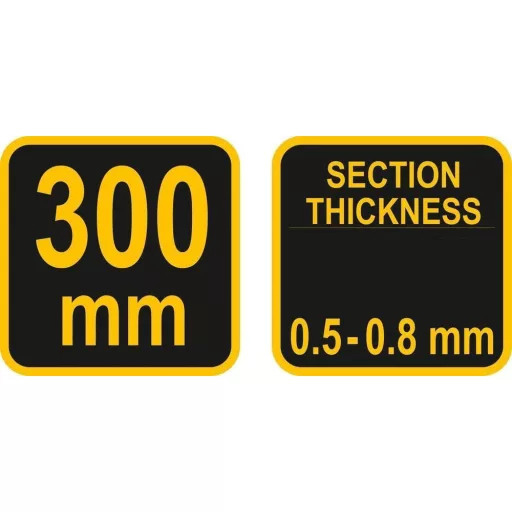 VOREL Clește profil compozit pentru gips-carton, serizor 300mm, 0,5-0,8mm