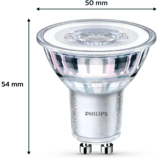 Philips LED Classic GU10, 6-balenie, 50W, studené biele reflektorové bodové svietidlo
