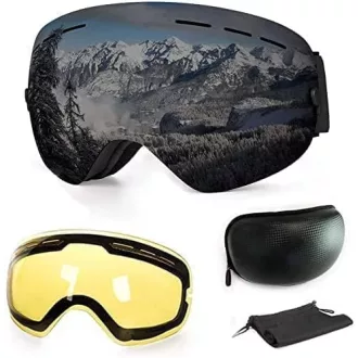   Ochelari de schi WLZP, protecție UV și anti-ceață, lentilă interschimbabilă, bărbați femei