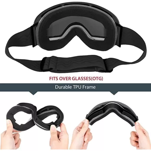 Ochelari de schi WLZP, protecție UV și anti-ceață, lentilă interschimbabilă, bărbați femei