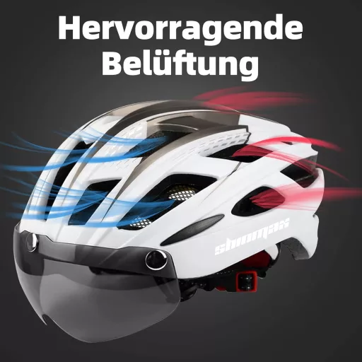 Cyklistická prilba Shinmax s LED osvetlením a odnímateľným magnetickým štítom