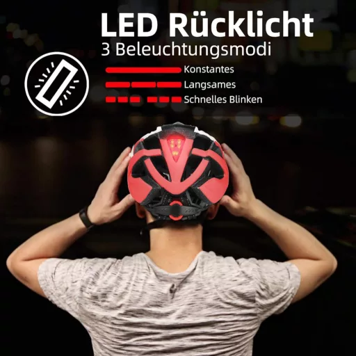 Shinmax kerékpáros sisak LED lámpával, mágneses napszemüveggel, állítható védelem