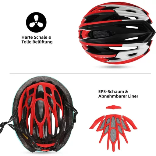 Cyklistická prilba Shinmax s LED svetlom, magnetickými okuliarmi a nastaviteľnou ochranou
