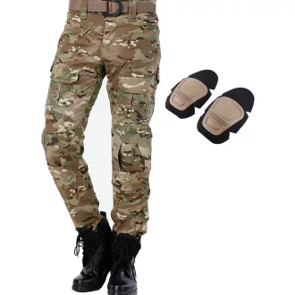   JOYASUS Taktikai Cargo Nadrág Térdrögzítővel, Ripstop Többzsebes Airsoft Paintball Munkanadrág