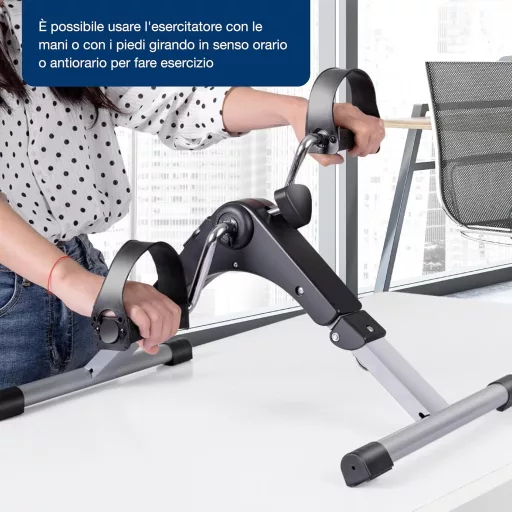 Skladací pedálový trenažér GIMA s displejom, domáca fyzioterapia, fitness minirotopéd