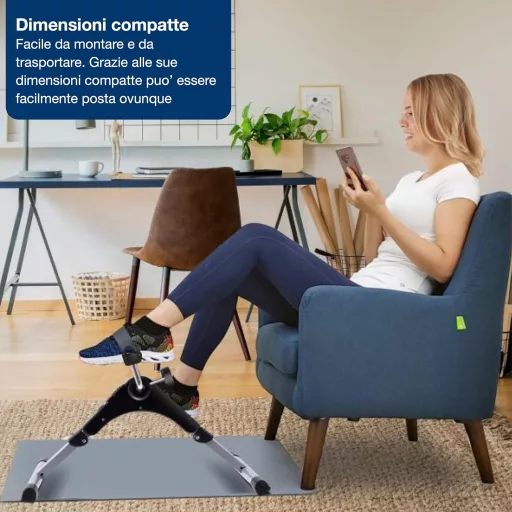 GIMA Összecsukható pedálozógép kijelzővel, otthoni fizioterápia, fitness mini kerékpár