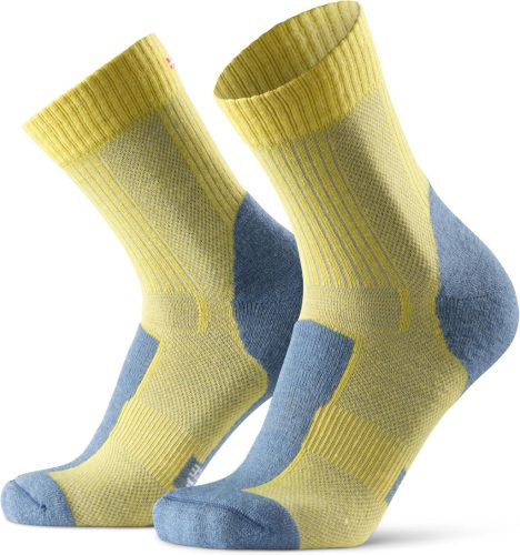 Șosete de trekking din lână Merino ușoară DANISH ENDURANCE, Galben-Gri, 35-38