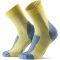DANISH ENDURANCE Könnyű Merino Gyapjú Túrazokni, Sárga-Szürke, 35-38