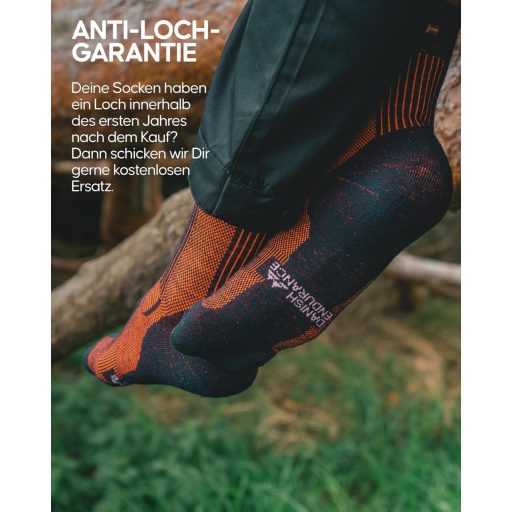 DANISH ENDURANCE Könnyű Merino Gyapjú Túrazokni, Sárga-Szürke, 35-38