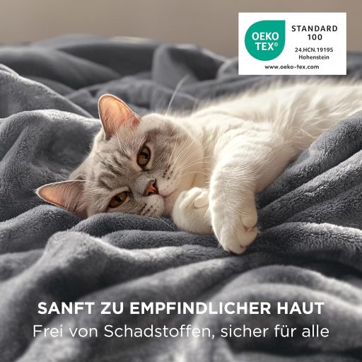 BEDSURE Pătură Moale Polar XL 150x200 cm - Plaid Călduros de Iarnă pentru Canapea, Pat - Cuvertură Confortabilă din Microfibră pentru Camera de Zi - Gri