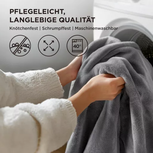 BEDSURE Mäkká fleecová deka 130x150 cm, Hrejivá zimná prikrývka na pohovku a pre deti, Sivá