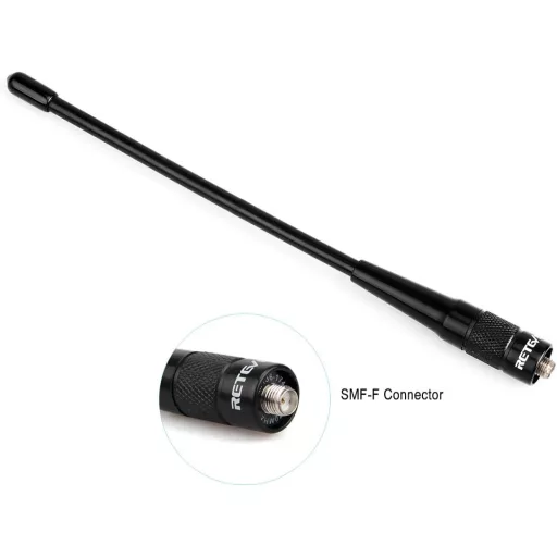 Retevis RHD701 Walkie Talkie Antenna SMA-Female Dual Band VHF/UHF - Nagy Teljesítményű Rádióantenna RT5 RT5R RT7 Baofeng UV-5R Készülékekhez