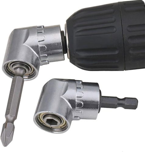 TIMESETL 105° Szögfúró Adapter - Mágneses Bittartó, 1/4" Gyorscsatlakozóval, Rozsdamentes Acél Sarokfúró Feltét Fúrógéphez, Nehezen Elérhető