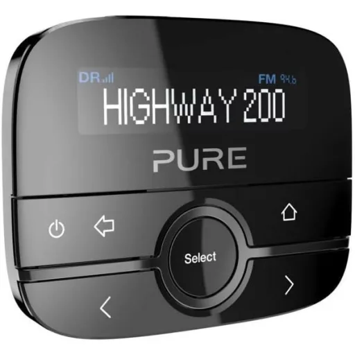 Pure Highway 200 autós DAB+ digitális rádió adapter, fekete, dimmelhetõ kijelzővel