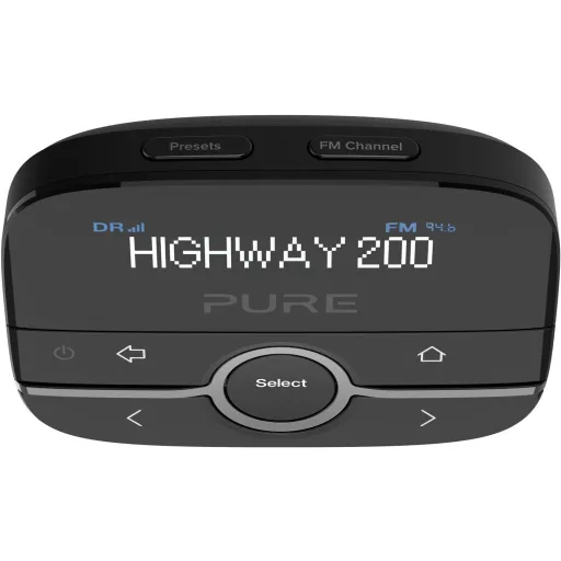 Pure Highway 200 Autós FM Transzmitter Bluetooth Kihangosító DAB+ Rádió Adapter Mobiltelefon Zenelejátszás