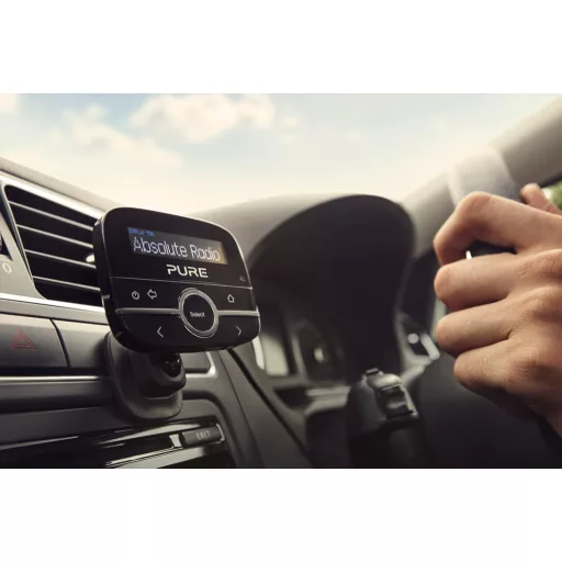Pure Highway 200 Autós FM Transzmitter Bluetooth Kihangosító DAB+ Rádió Adapter Mobiltelefon Zenelejátszás