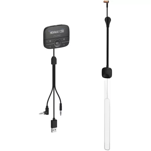 Pure Highway 200 Autós FM Transzmitter Bluetooth Kihangosító DAB+ Rádió Adapter Mobiltelefon Zenelejátszás